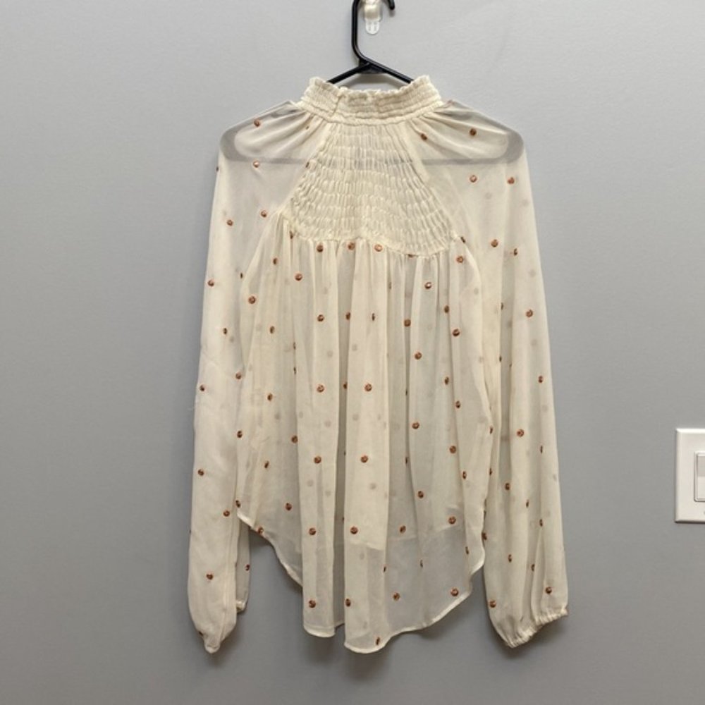 ❗️SOLD❗️Free People Sheer Blouse Size XS - Picture 3 of 5